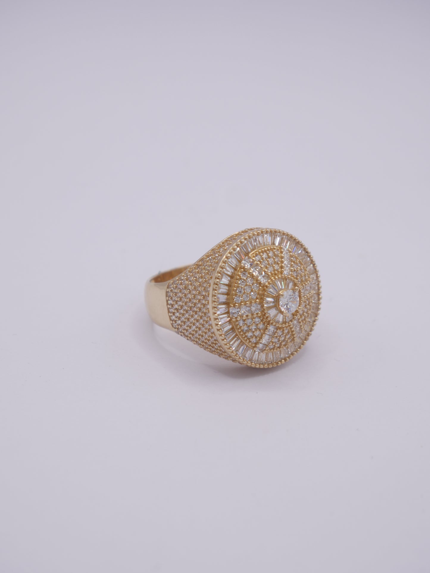 New 14K CZ Round Gold Ring I.J™