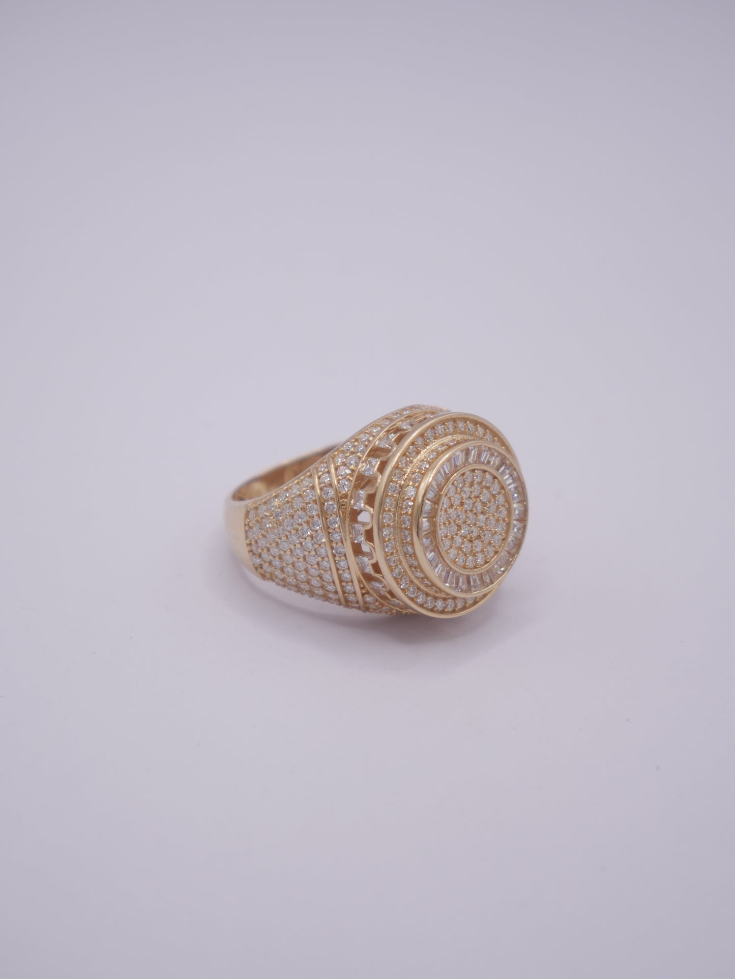 New 14K CZ Round Gold Ring I.J™