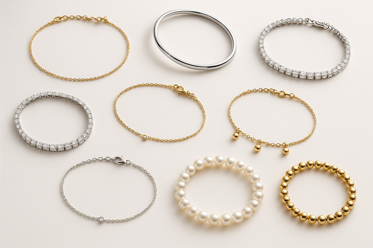 14K Gold Bracelets for Women | Elegant Bangles, Cuban & Rope Styles