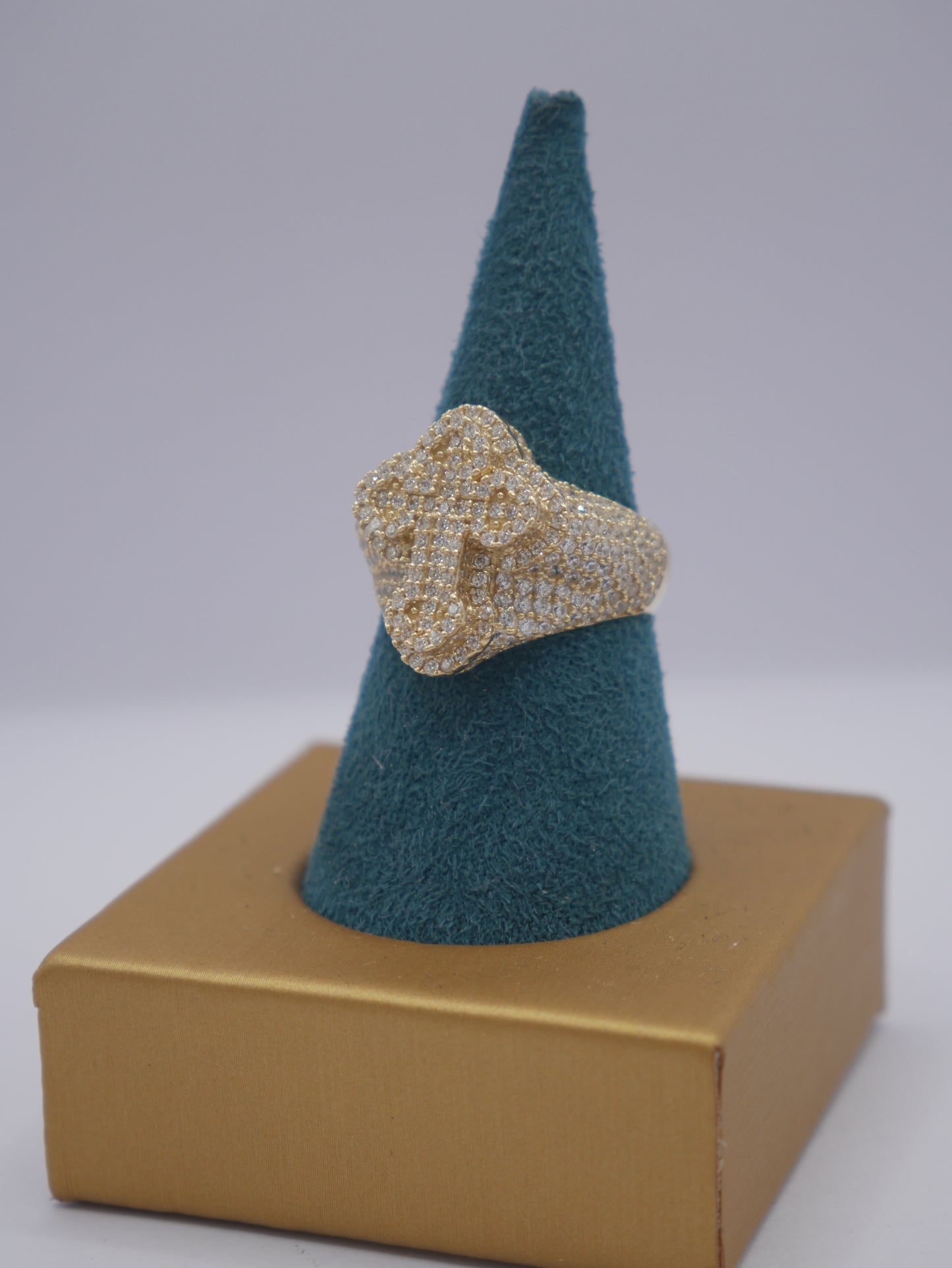 New 14k CZ Cross Ring I.J™