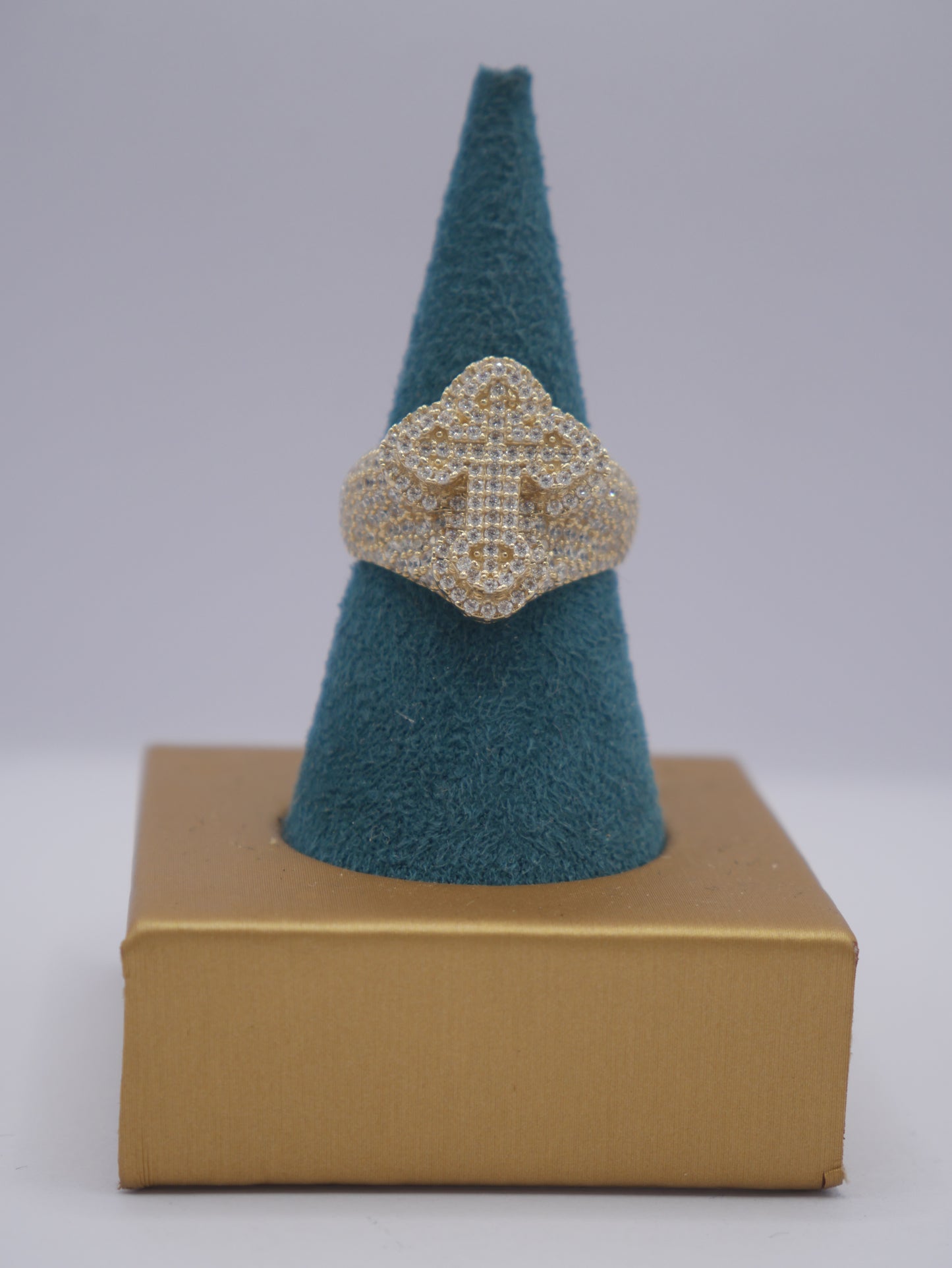 New 14k CZ Cross Ring I.J™