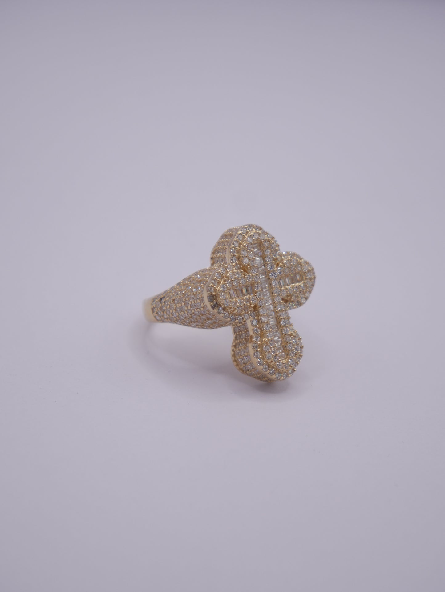 New 14k CZ Cross Ring I.J™