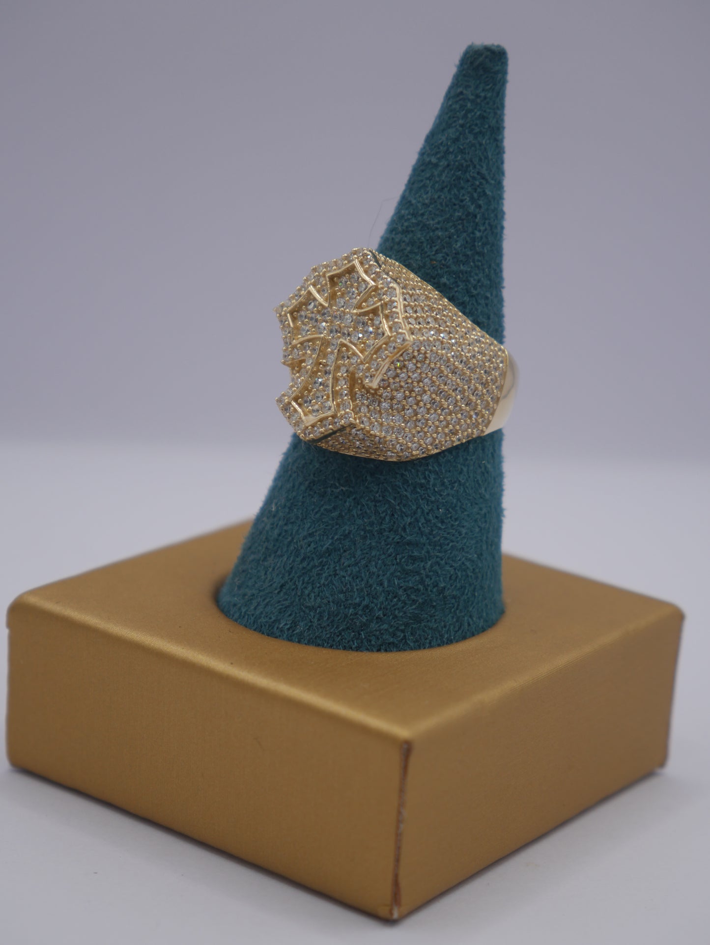 New 14K CZ Cross Ring I.J™