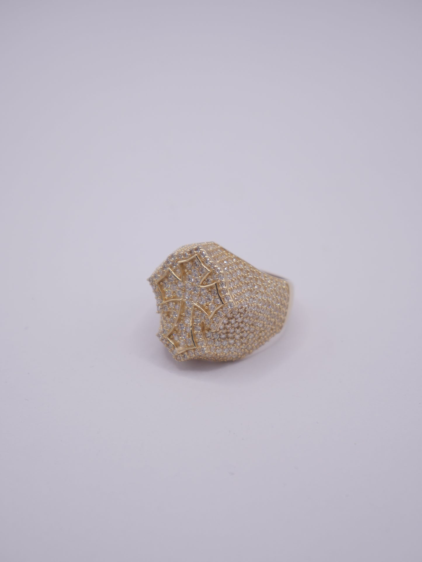 New 14K CZ Cross Ring I.J™