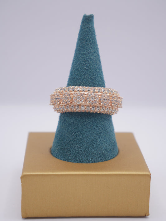 New 14K CZ Exclusive Design Rose Gold Ring I.J™