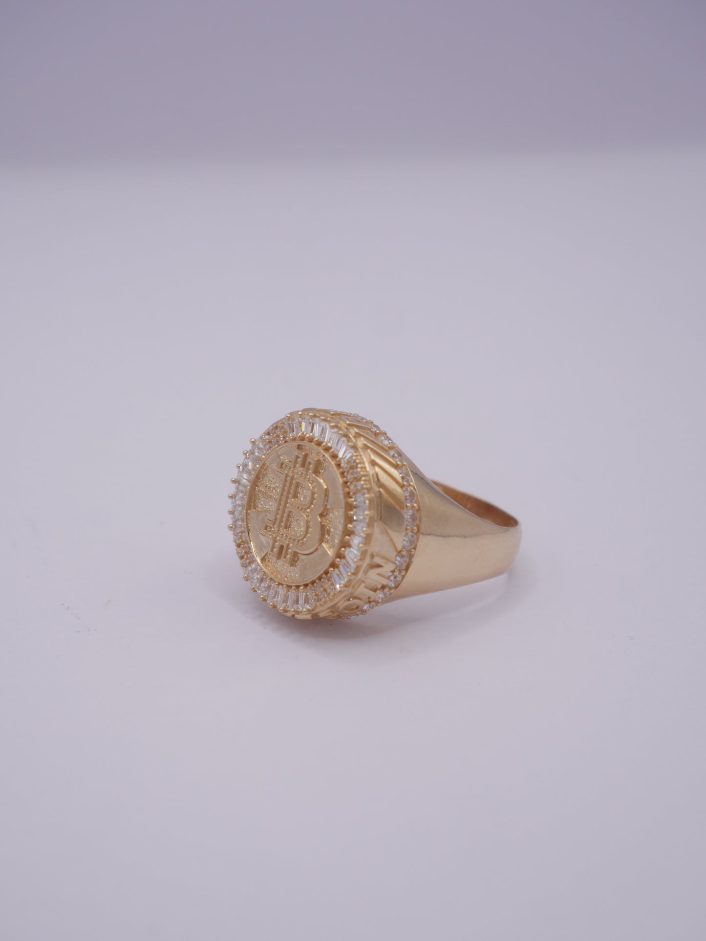 New 14K CZ Initial B Gold Ring I.J™