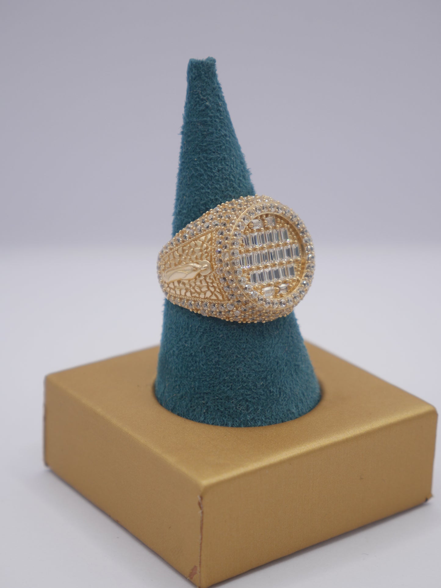 New 14K CZ Round Gold Ring I.J™