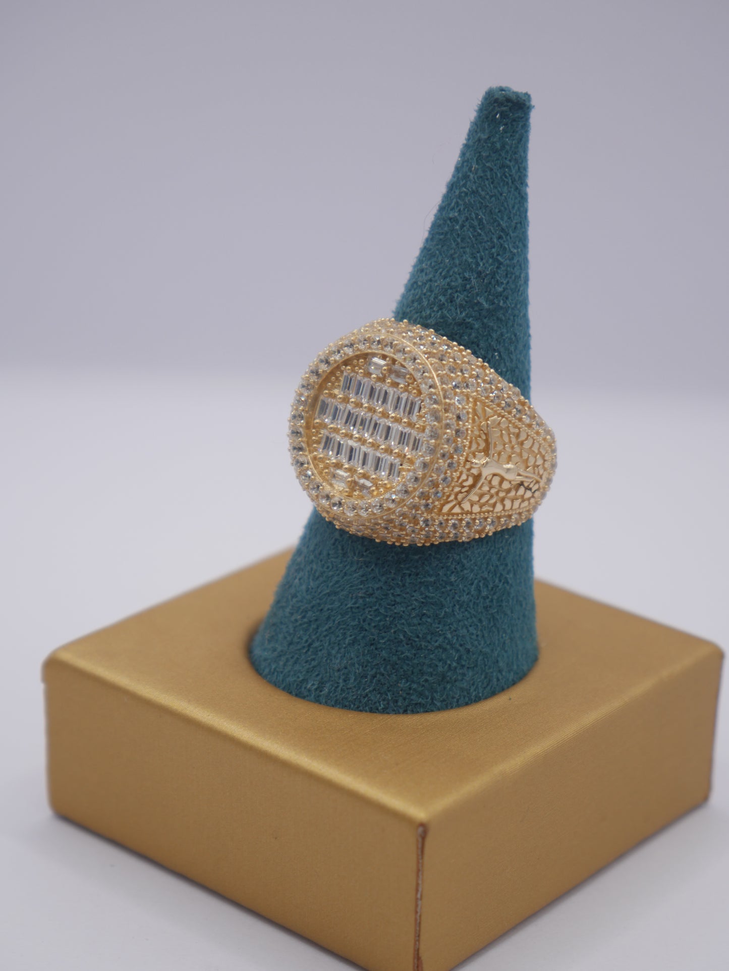 New 14K CZ Round Gold Ring I.J™