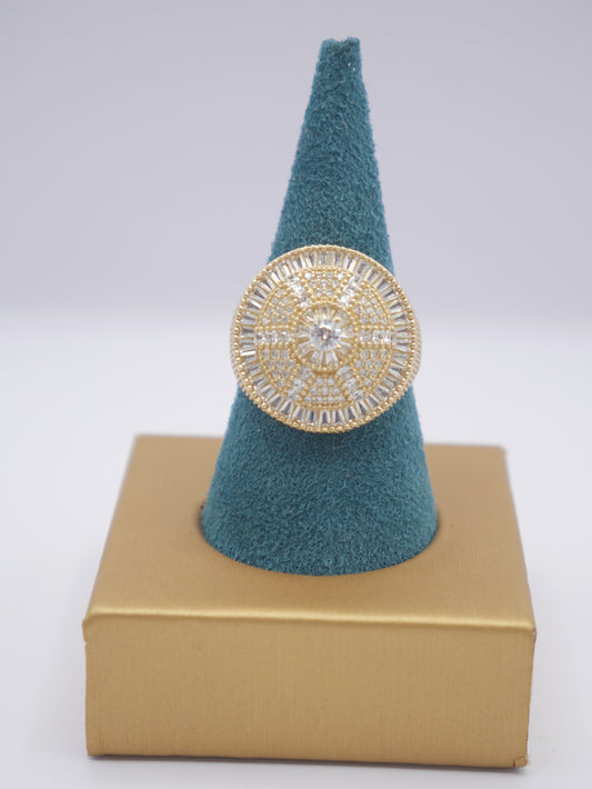 New 14K CZ Round Gold Ring I.J™