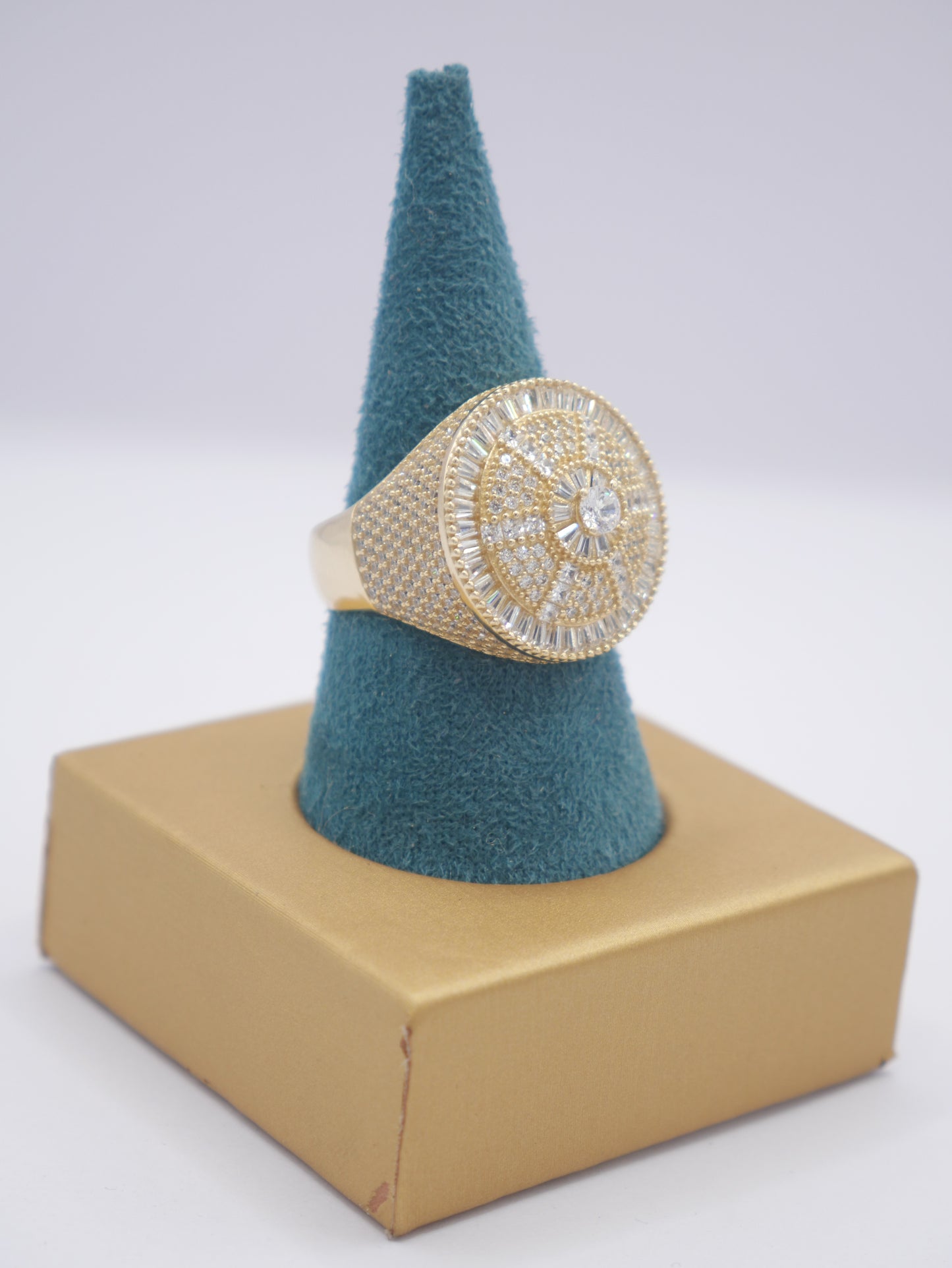 New 14K CZ Round Gold Ring I.J™