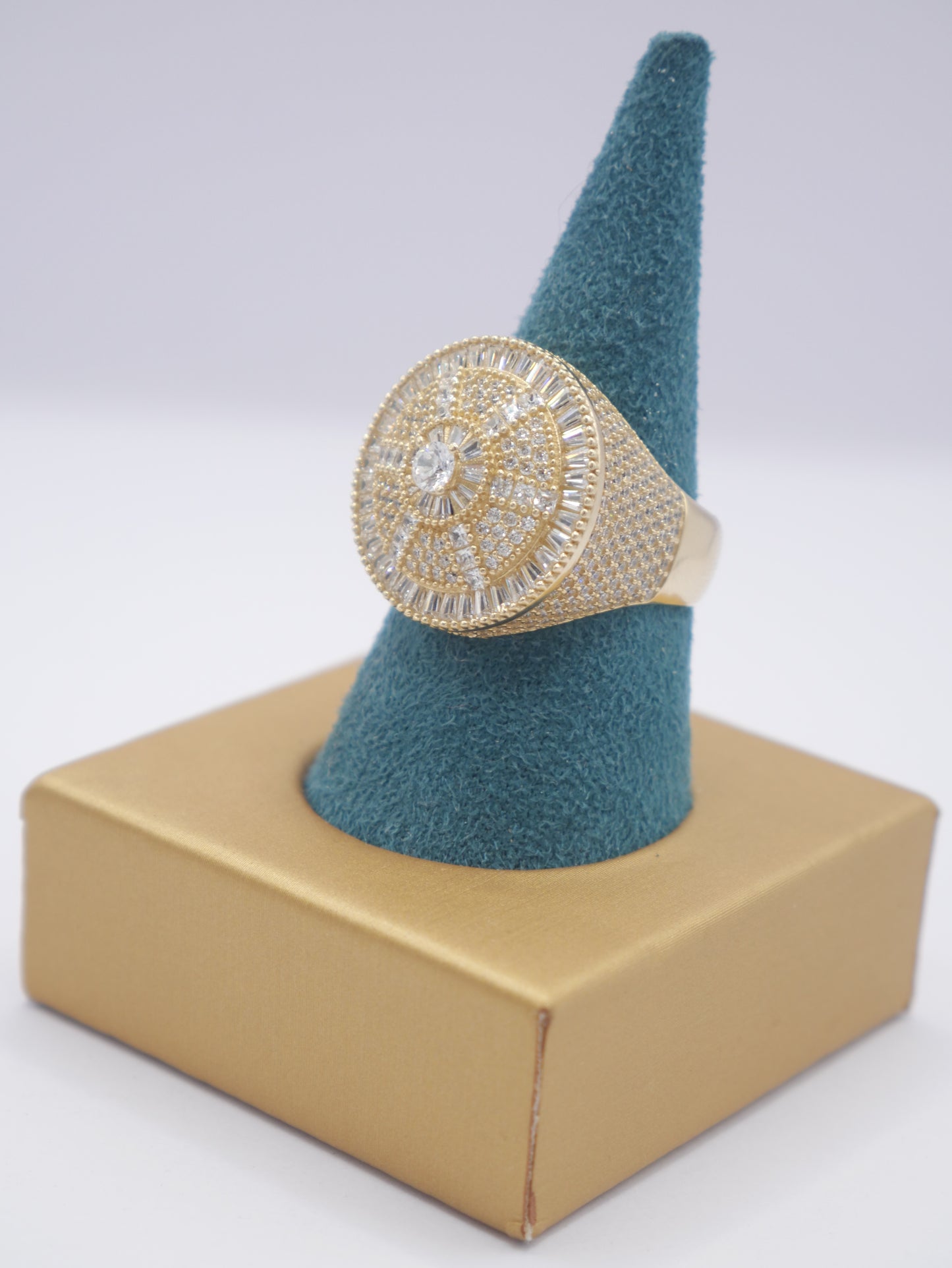 New 14K CZ Round Gold Ring I.J™