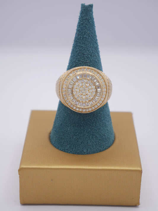 New 14K CZ Round Gold Ring I.J™