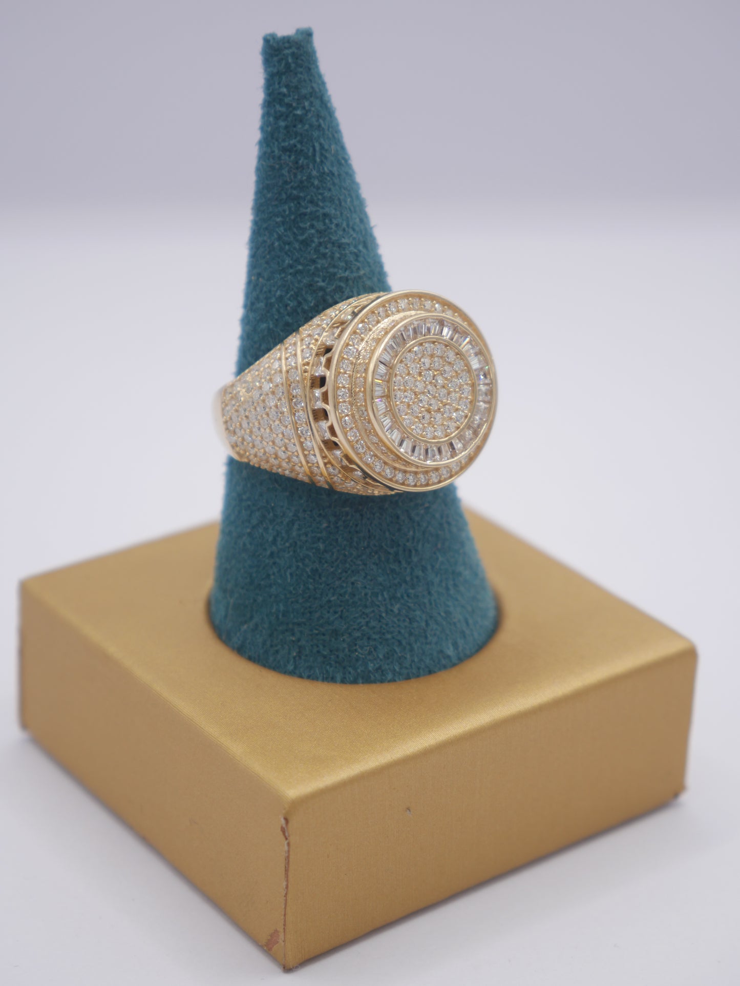 New 14K CZ Round Gold Ring I.J™