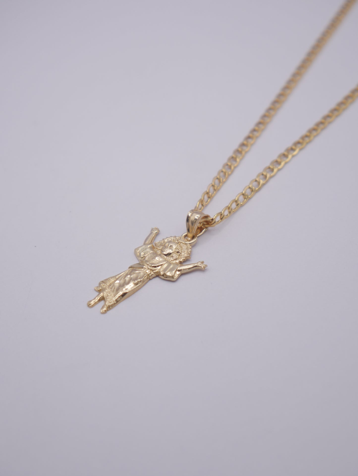 New 14K CZ Divino Niño And Cuban Chain I.J™