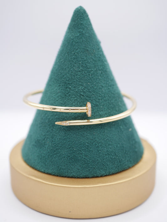 New 14k Nail Bracelet Cz I.J™